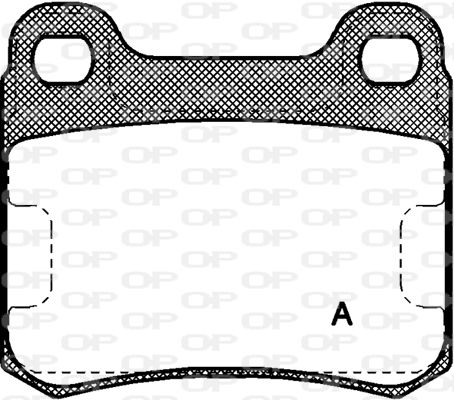 OPEN PARTS Комплект тормозных колодок, дисковый тормоз BPA0157.10